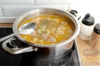 Сливочный суп с фрикадельками и вермишелью