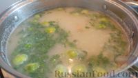 Сырный суп с индейкой, овощами и макаронами