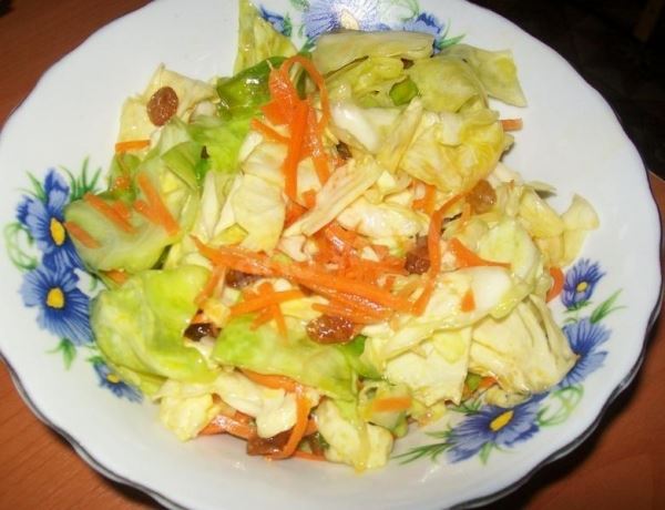 Салат капуста Провансаль морковь уксус и сахар
