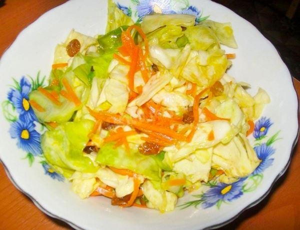 Салат Провансаль из капусты и морковки с уксусом и сахаром