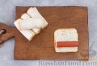 Горячие бутерброды-рулетики с сосисками (на сковороде)